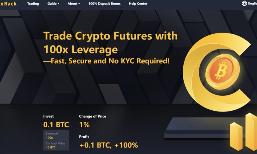 bexback-launches-double-deposit-bonus,-$50-welcome-bonus-and-100x-leverage-crypto-trading-no-kyc